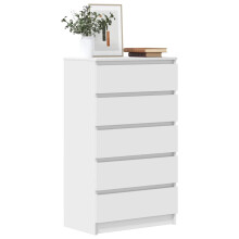 Berkfield Drawer Cabinet White 60x36x103 cm Engineered Wood
