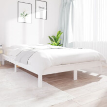 Berkfield Bed Frame without Mattress White 140x190 cm Solid Wood Pine