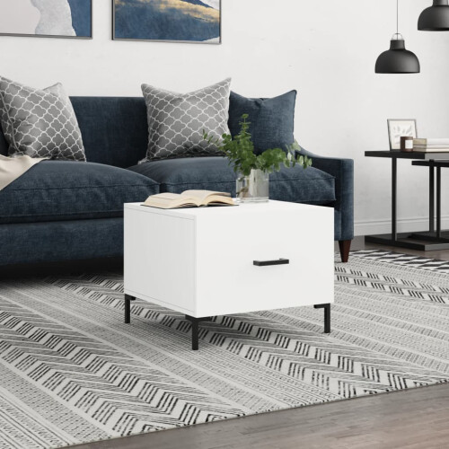 Berkfield Coffee Table White 50x50x40 cm Engineered Wood