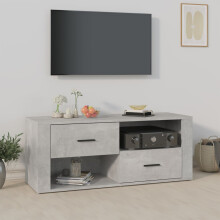 Berkfield TV Cabinet Concrete Grey 100x35x40 cm Engineered Wood