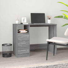 Berkfield Desk with Drawers Grey Sonoma 102x50x76 cm Engineered Wood