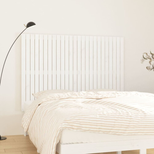 Berkfield Wall Headboard White 159.5x3x110 cm Solid Wood Pine