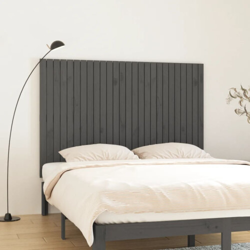 Berkfield Wall Headboard Grey 166x3x110 cm Solid Wood Pine