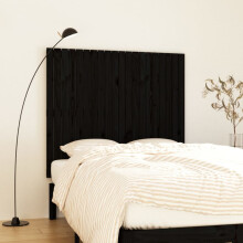 Berkfield Wall Headboard Black 127.5x3x110 cm Solid Wood Pine