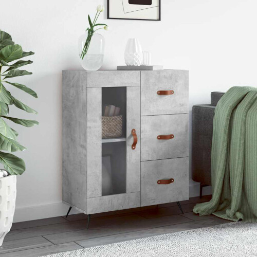 Berkfield Sideboard Concrete Grey 69.5x34x90 cm Engineered Wood