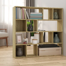 Berkfield Book Cabinet/Room Divider Sonoma Oak 105x24x102 cm