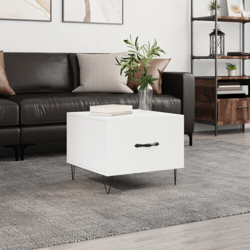 Berkfield Coffee Table White 50x50x40 cm Engineered Wood