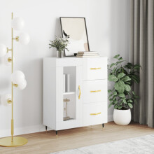 Berkfield Sideboard High Gloss White 69.5x34x90 cm Engineered Wood