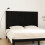Berkfield Wall Headboard Black 185x3x110 cm Solid Wood Pine 1