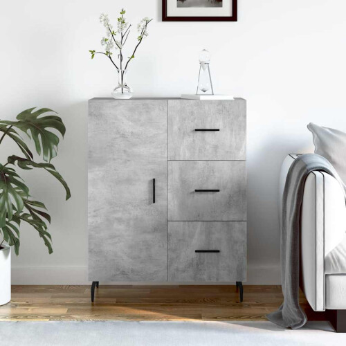 Berkfield Sideboard Concrete Grey 69.5x34x90 cm Engineered Wood