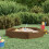 Berkfield Sandbox with Seats Honey Brown Octagon Solid Wood Pine 1