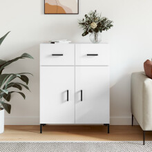 Berkfield Sideboard High Gloss White 69.5x34x90 cm Engineered Wood