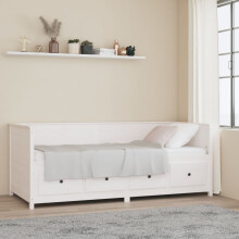 Berkfield Day Bed without Mattress White 80x200 cm Solid Wood Pine