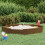 Berkfield Sandbox with Seats Honey Brown Octagon Solid Wood Pine 1