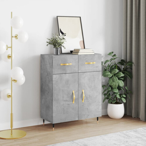 Berkfield Sideboard Concrete Grey 69.5x34x90 cm Engineered Wood