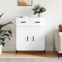 Berkfield Sideboard High Gloss White 69.5x34x90 cm Engineered Wood