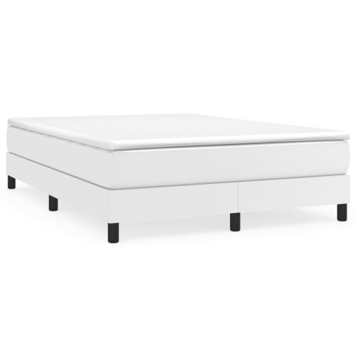 Berkfield Box Spring Bed Frame White Double Faux Leather (UK/IE/FI/NO only) 1