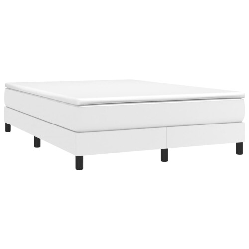 Berkfield Box Spring Bed Frame White Double Faux Leather (UK/IE/FI/NO only) 2