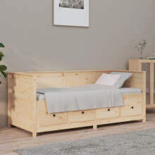 Berkfield Day Bed without Mattress 90x190 cm Single Solid Wood Pine