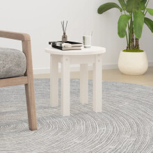 Berkfield Coffee Table White ò 35x35 cm Solid Wood Pine
