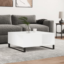 Berkfield Coffee Table White 80x80x36.5 cm Engineered Wood
