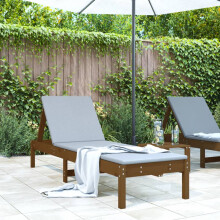 Berkfield Sun Lounger Honey Brown 199.5x60x74 cm Solid Wood Pine