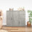 Berkfield Sideboard Concrete Grey 91x29.5x75 cm Engineered Wood 1