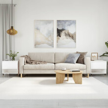 Berkfield Coffee Tables 2 pcs High Gloss White 50x46x50 cm Engineered Wood