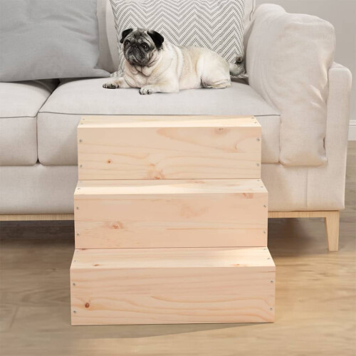 Berkfield Pet Stair 40x37.5x35 cm Solid Wood Pine