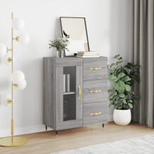 Berkfield Sideboard Grey Sonoma 69.5x34x90 cm Engineered Wood