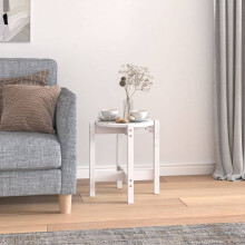 Berkfield Coffee Table White ò 42.5x45 cm Solid Wood Pine