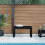 Berkfield Garden Bench Black 80x38x45 cm Solid Wood Pine 1