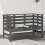Berkfield Garden Bench Grey 111.5x53x71 cm Solid Wood Pine 1