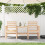 Berkfield Garden Bench with Table 2-Seater Solid Wood Pine 1