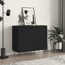 Berkfield Sideboards 2 pcs Black 40x35x70 cm Engineered Wood