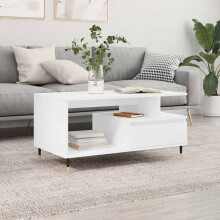 Berkfield Coffee Table White 90x49x45 cm Engineered Wood