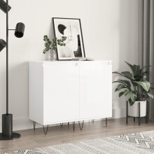 Berkfield Sideboards 2 pcs High Gloss White 40x35x70 cm Engineered Wood