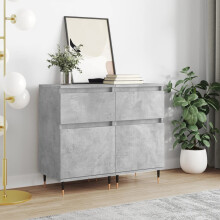 Berkfield Sideboards 2 pcs Concrete Grey 40x35x70 cm Engineered Wood