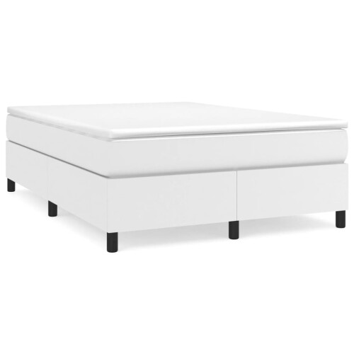 Berkfield Box Spring Bed Frame White Double Faux Leather (UK/IE/FI/NO only) 1