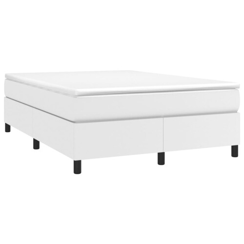 Berkfield Box Spring Bed Frame White Double Faux Leather (UK/IE/FI/NO only) 2
