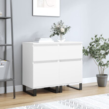 Berkfield Sideboards 2 pcs White 40x35x70 cm Engineered Wood