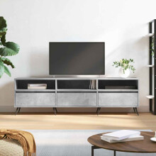Berkfield TV Cabinet Concrete Grey 150x30x44.5 cm Engineered Wood