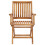 Berkfield Folding Garden Chairs 2 pcs Solid Teak Wood 3