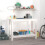 Berkfield Work Bench White 110x50x80 cm Solid Wood Pine 1