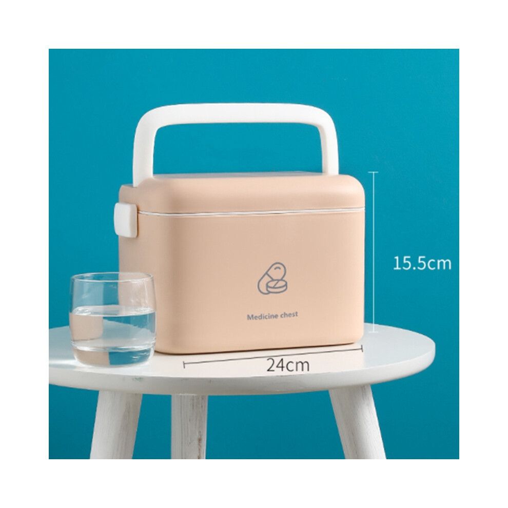 White Household Medicine Storage Box Large Capacity Portable Multifunctional Emergency Standing Medicine Storage