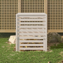 Berkfield Composter White 82.5x82.5x99.5 cm Solid Wood Pine