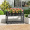 Berkfield Planter with Shelf Grey 111.5x54x81 cm Solid Wood Pine 1