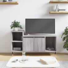Berkfield TV Cabinet Grey Sonoma 100x35x55 cm Engineered Wood