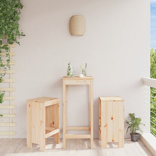 Berkfield Bar Stools 2 pcs 40x36x75 cm Solid Wood Pine