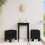 Berkfield Garden Stools 2 pcs Black 40x36x45 cm Solid Wood Pine 1